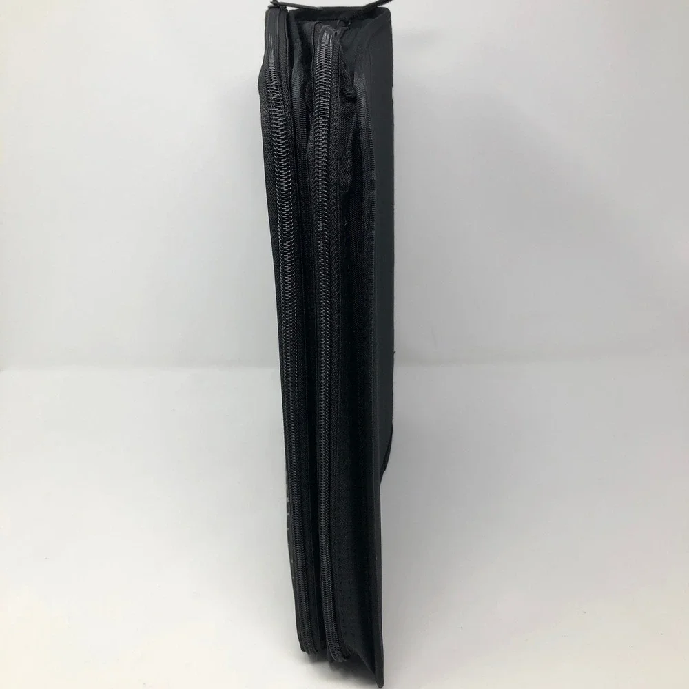 Five Star 2 Inch Zipper Binder, 3 Ring Binder, 6-Pocket Expanding File-Black